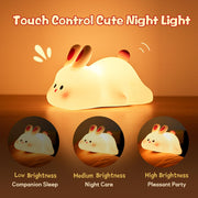 Cute LED Night Light Touch Sensor Cartoon Kid's Nightlights Big Face