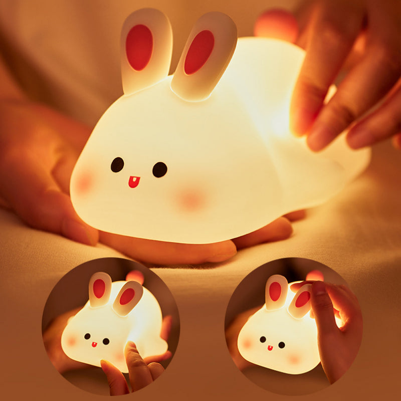 Cute LED Night Light Touch Sensor Cartoon Kid's Nightlights Big Face