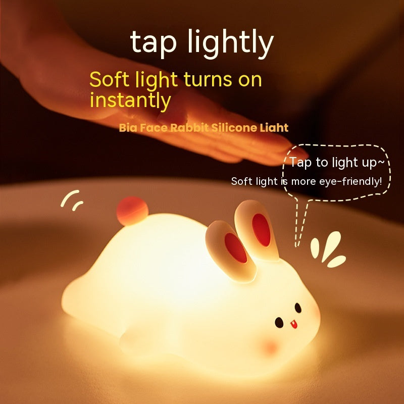 Cute LED Night Light Touch Sensor Cartoon Kid's Nightlights Big Face