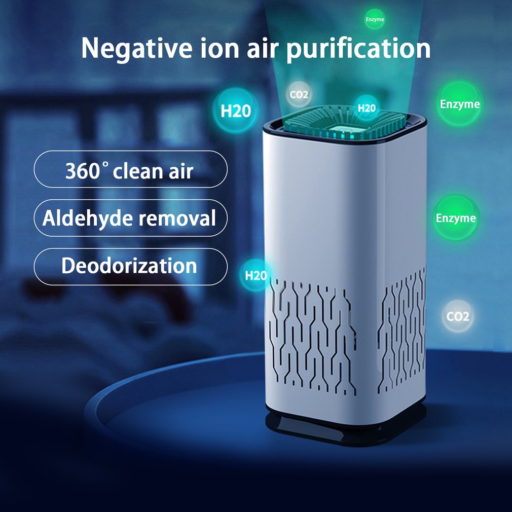 Car Air Purifier Portable Negative Ion Generator Remove Formaldehyde